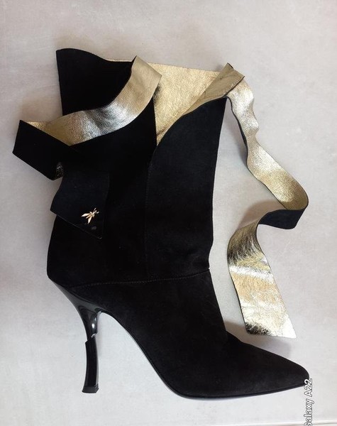Women Patrizia Pepe Ankle Boots Black Nubuck 40