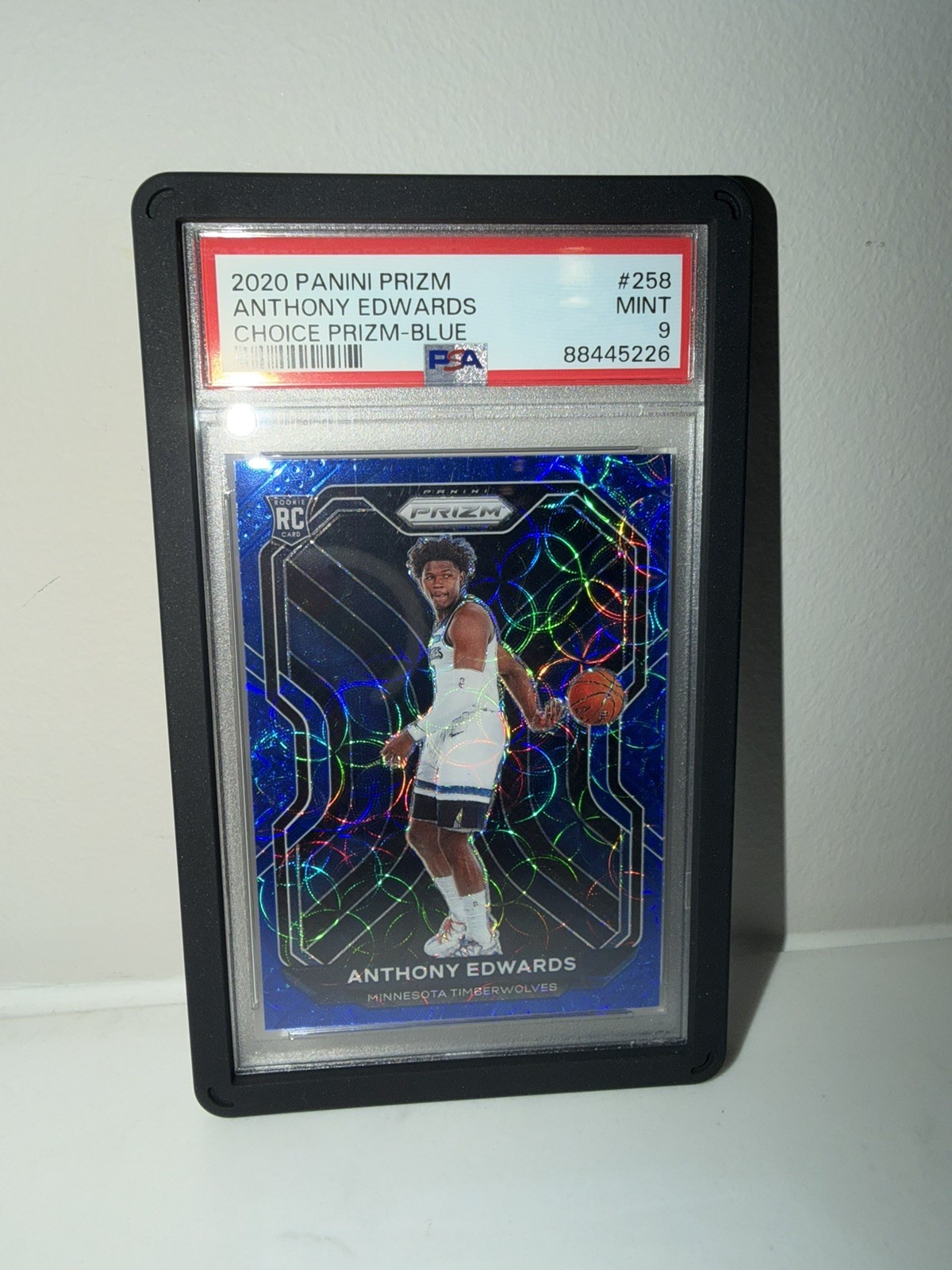 2020 Panini Prizm Anthony Edwards Choice Prizm Blue RC /49 PSA 9 💙