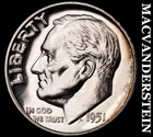 1951 Roosevelt Dime- Choice Gem Proof Luster No Reserve #J5582