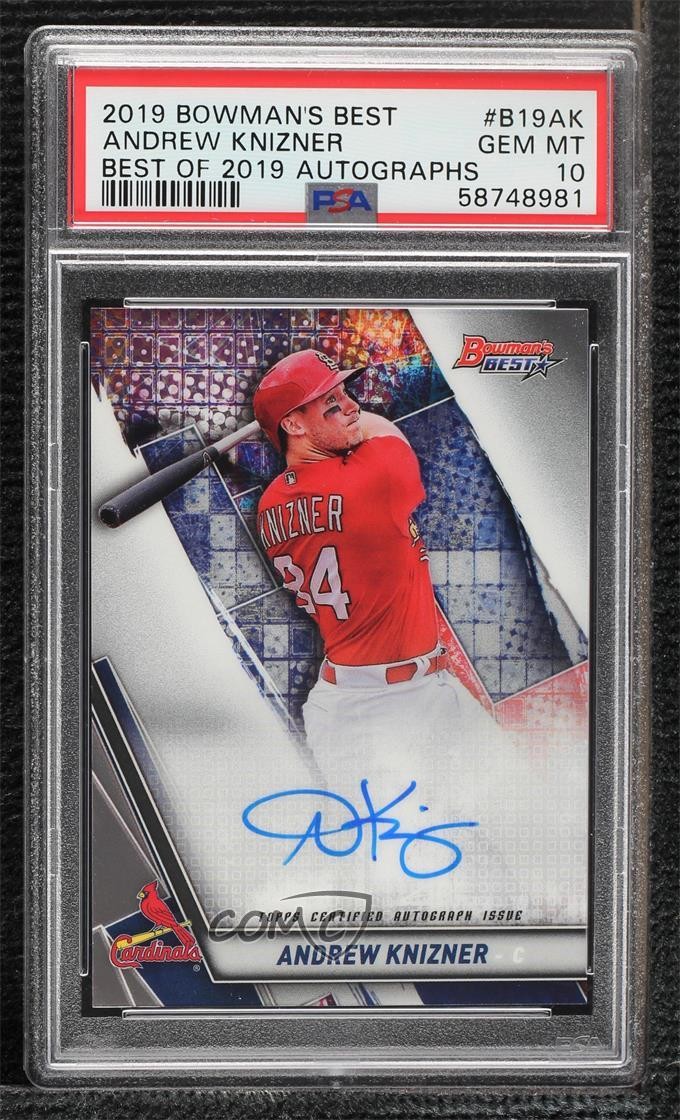 2019 Bowman's Best Refractor Andrew Knizner PSA 10 GEM MT Rookie Auto RC 8d2
