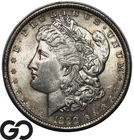 1890 Morgan Silver Dollar Coin, Nice Toner, Gem BU++