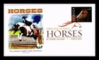 DR JIM STAMPS US COVER HORSES IMPERFORATE FIRST DAY ISSUE PANDA CACHET