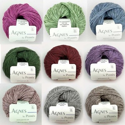 6x Agnes by Permin   Luxus-Chainette aus Yak, Cashmere & Merino (25g/110m)