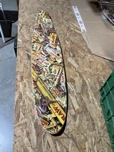 Raw Brand Old School Kicktail 45” Longboard Gold Foil Skateboard Deck