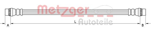 Metzger Bremsschlauch 4111586 FüR Renault-image