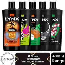 Lynx XXXL Shower Gel 12H Refreshing Fragrance with 100% Moisturisers 700ml, 6 Pk 5.96 per litre
