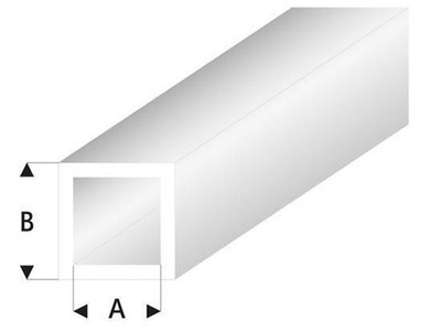 Krick RABOESCH ASA Quadrat Rohr transparent weiß 2x3x330 mm (5) / rb431-53-3