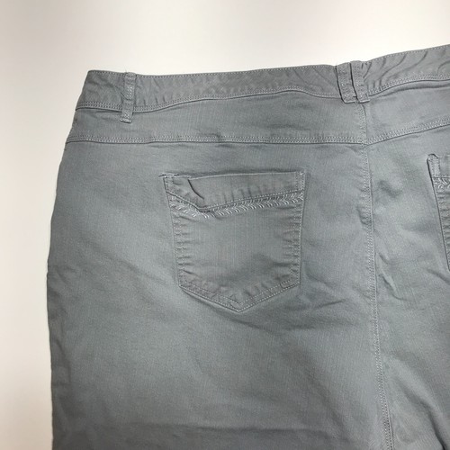 Gloria Vanderbilt Skimmer Shorts Womens 22W Gray Jean Narrow Fit Classic Rise - Picture 11 of 16
