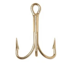 VMC 9617GO#16C Treble Hook with Cut Point, Size 16, Forged, 25pk