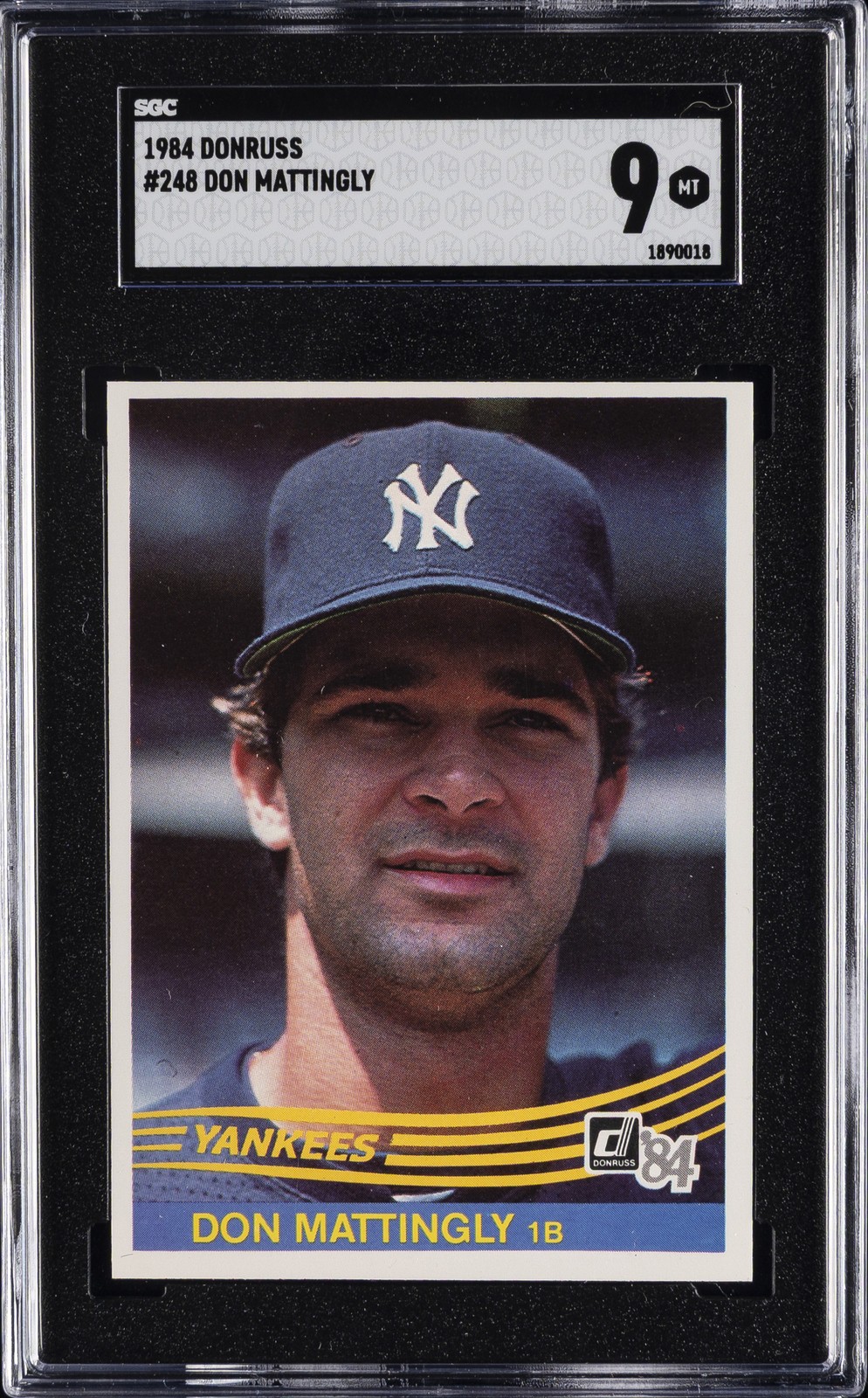 1984 DONRUSS #248 DON MATTINGLY SGC 9