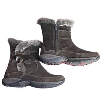Women's Easy Spirit Explore 24 Walking Brown Boots Size 9 M boxBQ