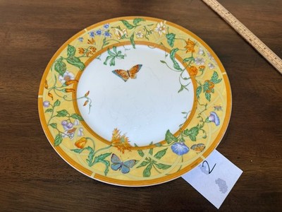 Hermes La Siesta  Butterfly 10-7/8'' Porcelain Dinner Plate (c)