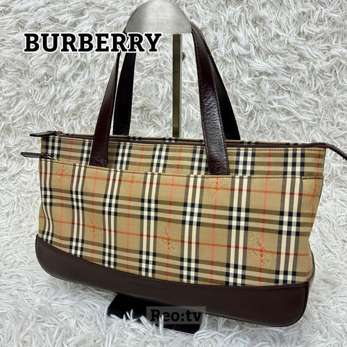 BURBERRY Tote bag Nova Check Shadow Horse Authentic From Japan