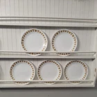 5 Vintage Corelle Gold Pyrex 8.5" Lunch Plates