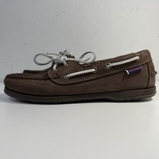 Sebago Docksides Portland Leather Boat Shoes Loafers Brown Fisherman Women  s 8W
