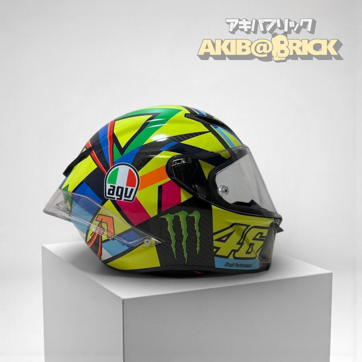 AGV PISTA GPRR SOLELUNA Valentino Rossi 46 Carbon Fiber Helmet L