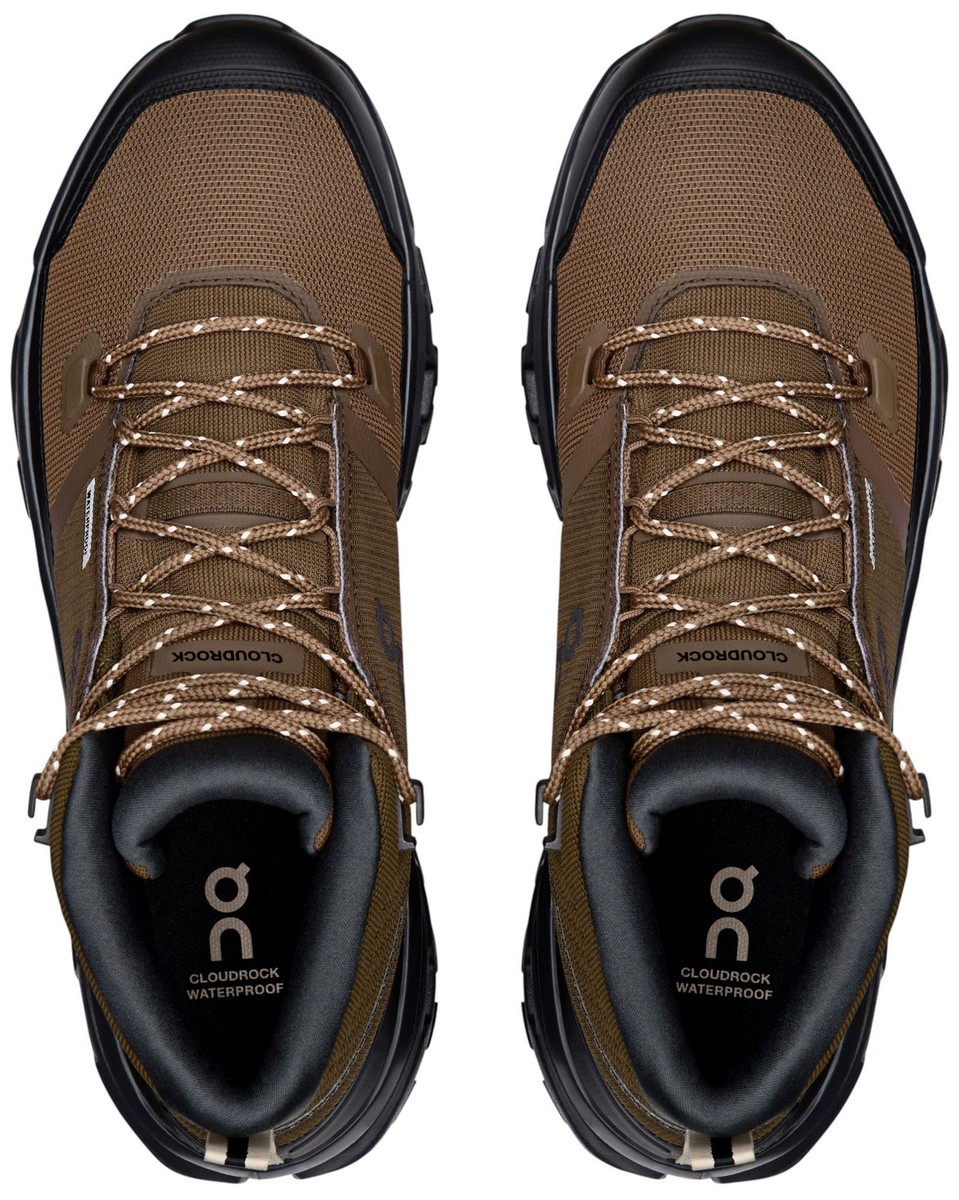 On Cloudrock Waterproof Men’s 7.5 Trail Hiking Shoes Outdoor Boots ‘Pecan/Brown’ On Cloudrock Waterproof Sneakers Outdoor Boots Hiking  main image 3