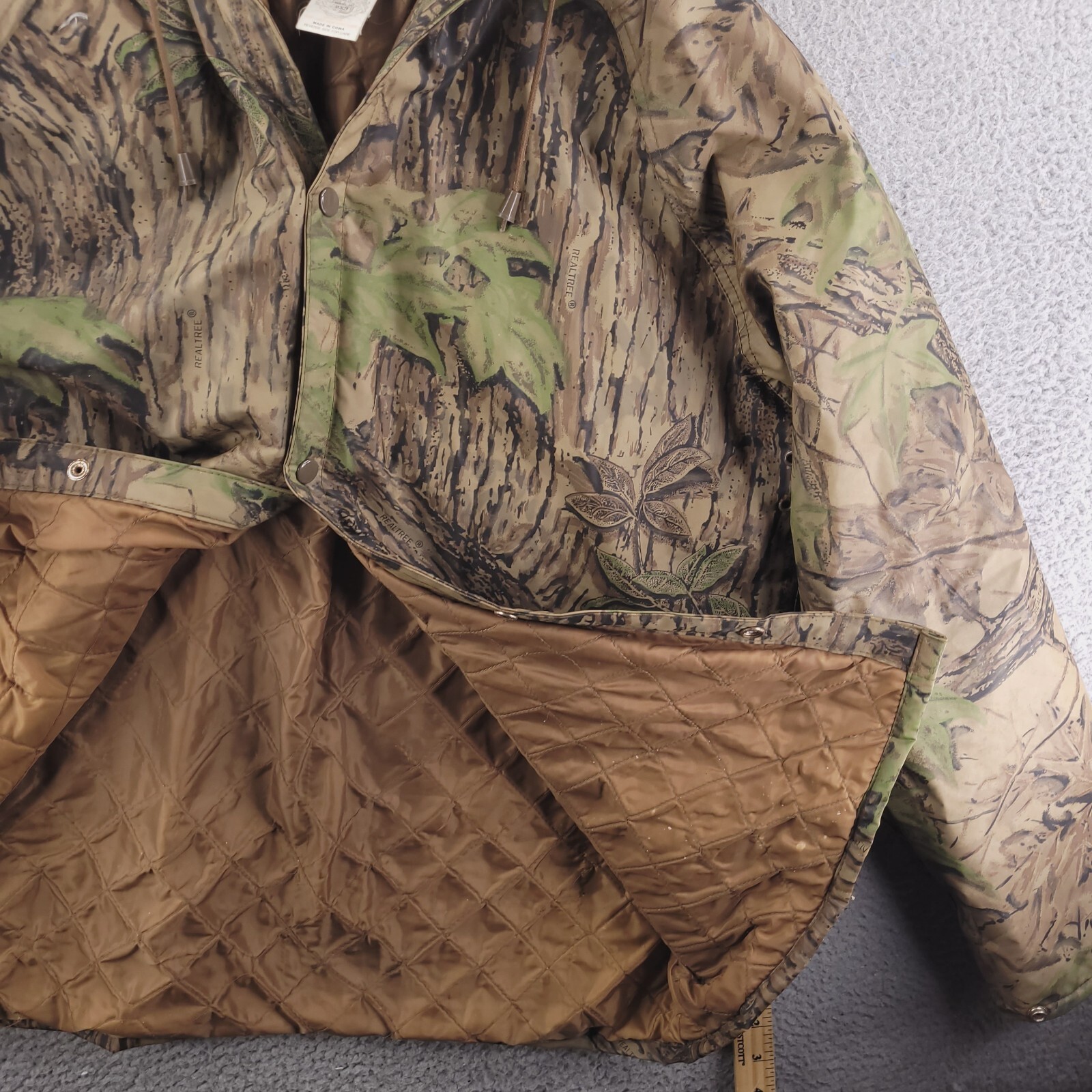 Stearns Jacket Mens Medium Camo Dry Wear Hunting Rain Polyvinyl