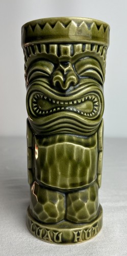 Tazza Tiki Otagiri OMC Giappone Verde Luau Capanna Ceramica - Foto 7 di 15