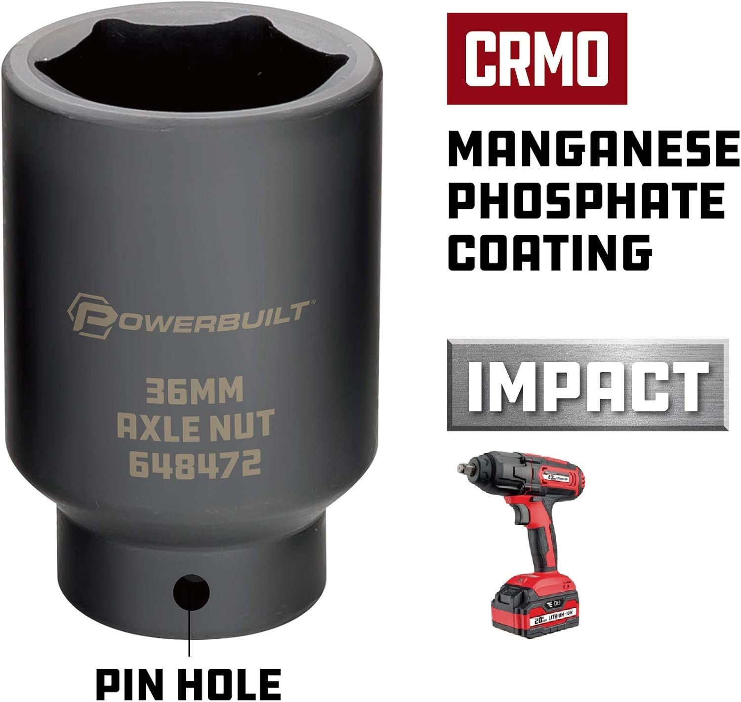 4 PC Impact Sockets Set Axle Nut Removal Wheel Bearing Replaces Wrench Hand Tool