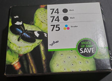HP 2-74 Black + 75 Tri-Color Ink Cartridge Genuine [Expired 09/2015] CD976FN