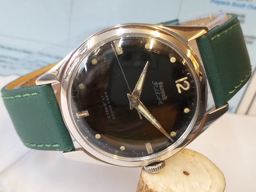 HMT PILOT 17 JEWELS WINDING BLACK DIAL 030189 INDIA MEN'S FULL WORKING VINTAGE - Picture 6 of 21