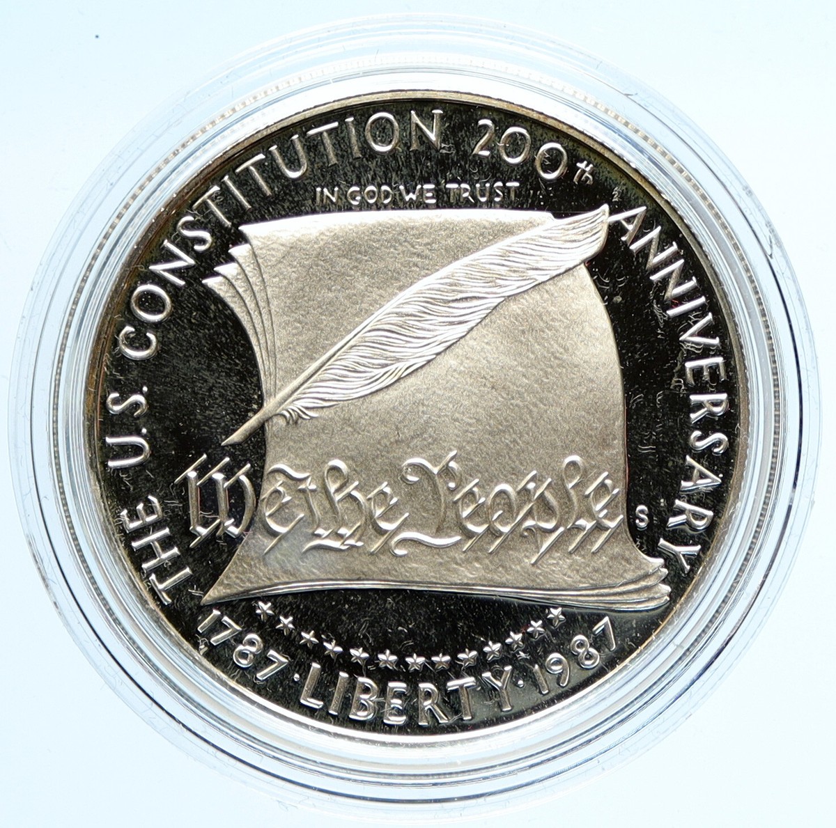 1987S UNITED STATES US Constitution Quill Scroll PROOF SILVER Dollar Coin  i97438 | eBay