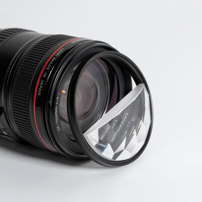 Prism Half Kaleidoscope Filter f DSLR Camera Lens Special Effects Rotating Glass