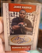 2011 Sage Hit JAMIE HARPER #A98 Rookie AUTO - FOOTBALL CARD. rookie card picture