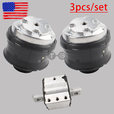 Hydraulic Engine & Transmission Mount 3 Piece Set for Mercedes Benz AM-663721510