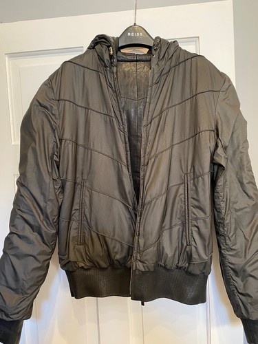 Armani Collezioni Puffer Leather Hooded Jacket size L - Picture 13 of 24