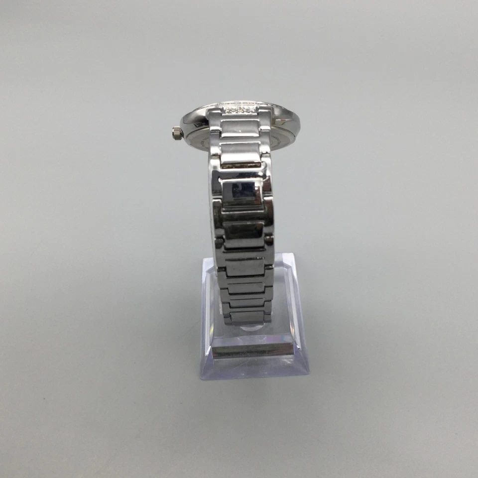 Reloj Armitron Now Mujer 34mm Tono Plateado Brillante Rosa Esfera MOP Batería Nueva 8" Foto 4 de 4