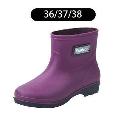 Halbhohe Stiefel für Damen Regenstiefel Weite Wade Verschleißfest Rutschstiefelette
