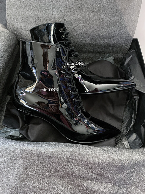 Stivali gatto Saint Laurent neri in vernice misura 37 NUOVI