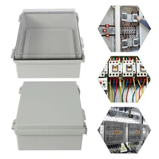Waterproof Electrical Junction Box Junction Enclosure Wall Mount Hinged Cover