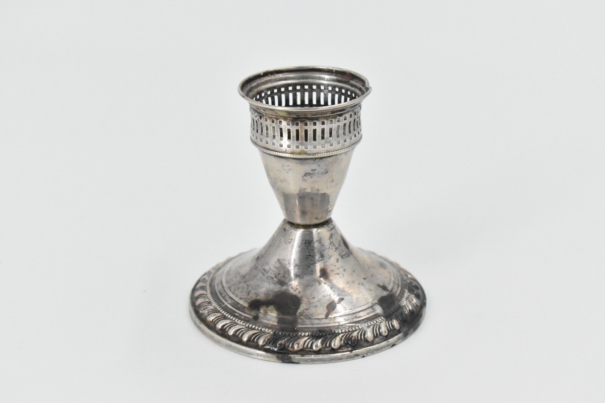 Sterling Silver Duchin Creation Weighted Ornate Candle Stick