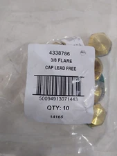 JMF 4338786 Pack of 10 Lead Free Brass 3/8 FLARE CAP