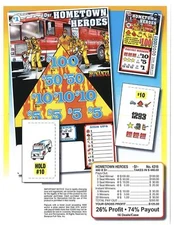 Pull Tab Ticket - Hard Card Tickets - Game - Our Hometown Heros