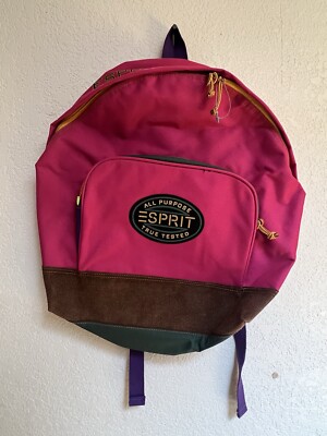 Vintage 90 s All Purpose Espritt De Corp True Tested Backpack NWOT Multi Color