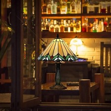 TIFFANY CLASSY HANDCRAFTED 12 INCHES WIDE TABLE LAMP 12x18 inches