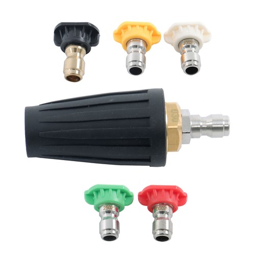 LABLT Pressure Washer Tips Turbo Nozzle 4000 PSI 360°Rotating Spray 5 ...