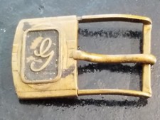 Antique Vintage Letter "G" Brass Belt Buckle