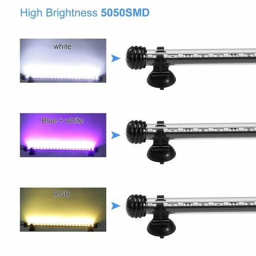 New RGB Aquarium Light Remote Control Diving Lamp 59cm Colorful Fish Tank Plant - Picture 3 of 19