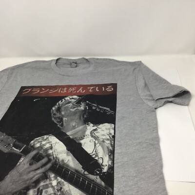 Kurt Cobain Japan graphic T shirt grey Large New | eBay