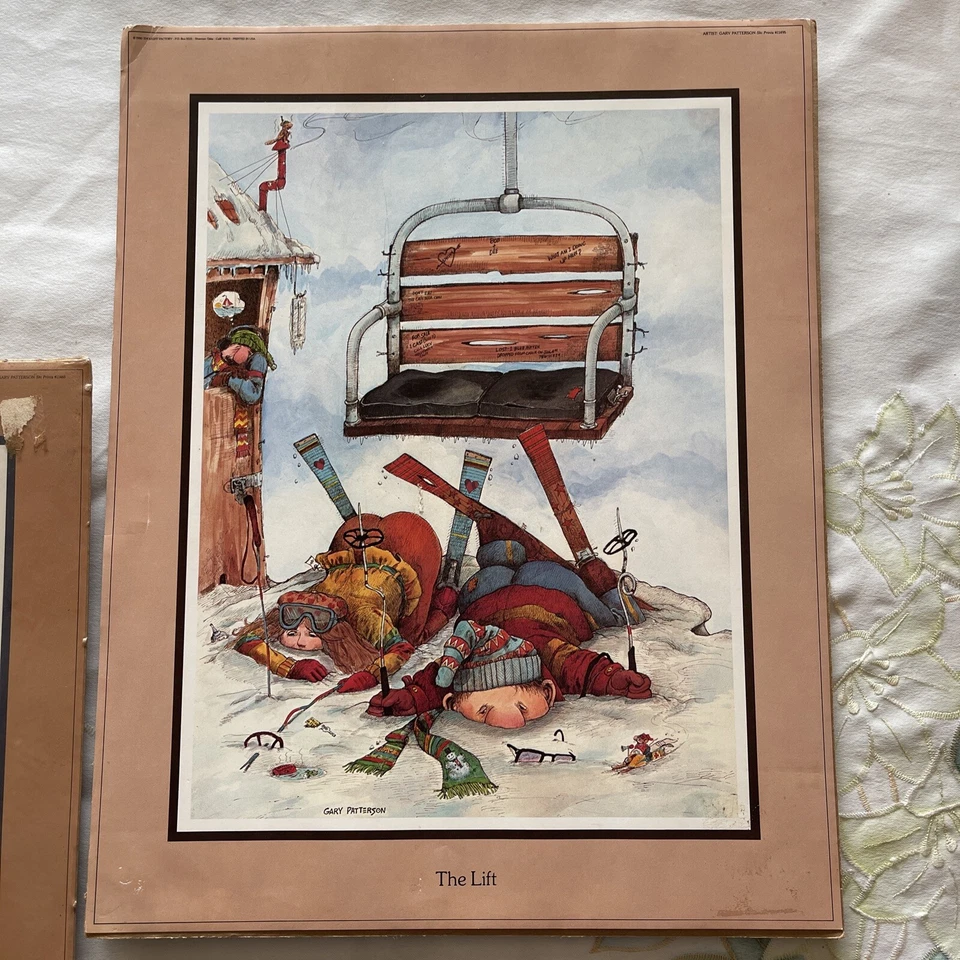 BUNDLE Vintage Gary Patterson Prints: “The Lift” And “Freeze” - Imagem 4 de 4
