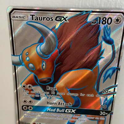 tauros gx pokemon card value Pokemon TAUROS GX 144/149 - Sun & Moon ULTRA RARE FULL ART