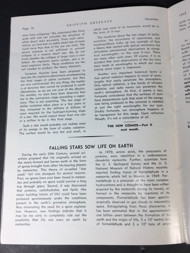 Griffith Observer, Griffith Observatory, November 1972, Vol 36 No 11 - Imagen 5 de 5