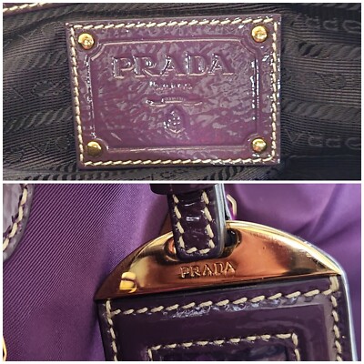 PRADA ロゴ ナイロン トートバッグ パープル Prada Violeta/Purple Tessuto Nylon Pietre Tote Handbag | eBay