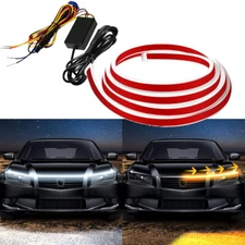 71" Dynamic Scan Start Up Car Hood Light Strip Sequential Turn Signal Lights DRL