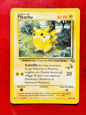 Lotto Carte Pokemon 60/64 PIKACHU Jungle W Stamp Promo ITALIANO